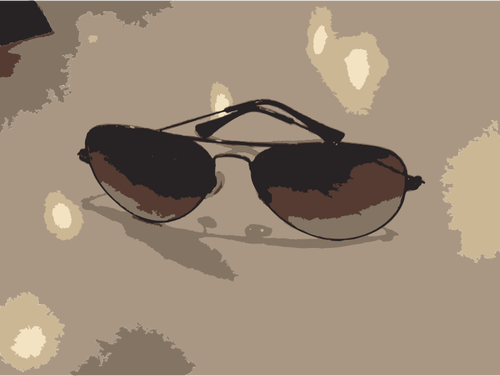 तालिका वेक्टर छवि पर धूप का चश्मा